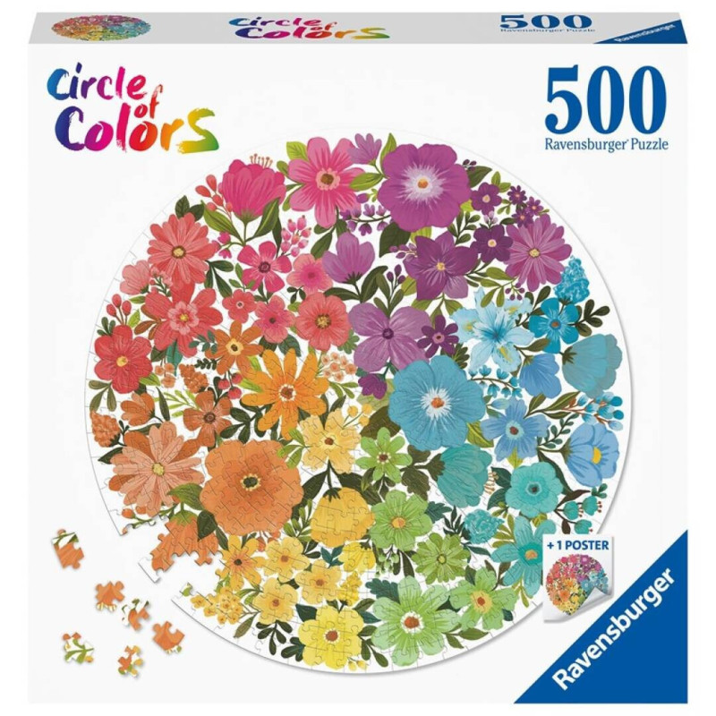 PUZZLE 500 PZS CIRCLE OF COLORS FLORES - RAVENSBURGER 17167