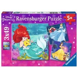 PUZZLES PRINCESAS DISNEY 3 X 49 PIEZAS - RAVENSBURGER 09350