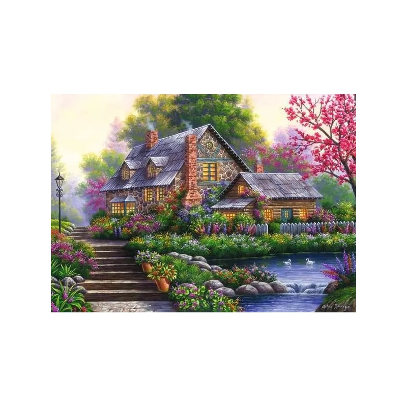 PUZZLE 1000 PZAS ROMANTIC COTTAGE(50x70cms) RAVENSBURGER 12000464