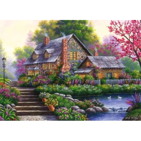 PUZZLE 1000 PZAS ROMANTIC COTTAGE(50x70cms) RAVENSBURGER 12000464