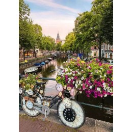 PUZZLE 1000 PZAS BICICLETA Y FLORES EN AMSTERDAM (50x70cms) RAVENSBURGER 12000780