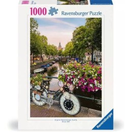 PUZZLE 1000 PZAS BICICLETA Y FLORES EN AMSTERDAM (50x70cms) RAVENSBURGER 12000780