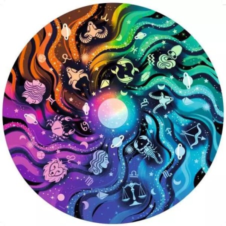 PUZZLE 500 PZAS CIRCULO DE COLORES ASTROLOGIA (DIAM.52cms) - RAVENSBURGER 12000819