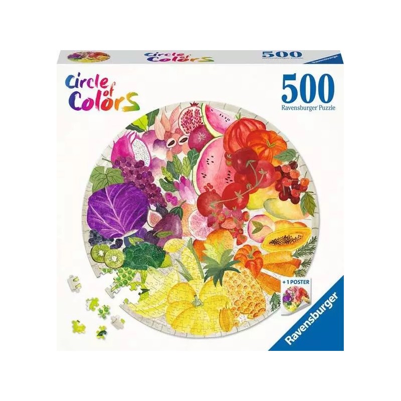 PUZZLE 500 PZAS CIRCULO DE FRUTAS Y VERDURAS