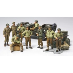 INFANTERIA U.S. Army DESCANSANDO & JEEP WILLYS -Escala 1/48- Tamiya 32552