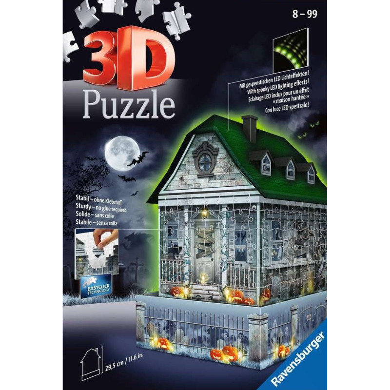 PUZZLE 3D 216 pzas. CASA DEL TERROR - Night Edition RAVENSBURGER 11254