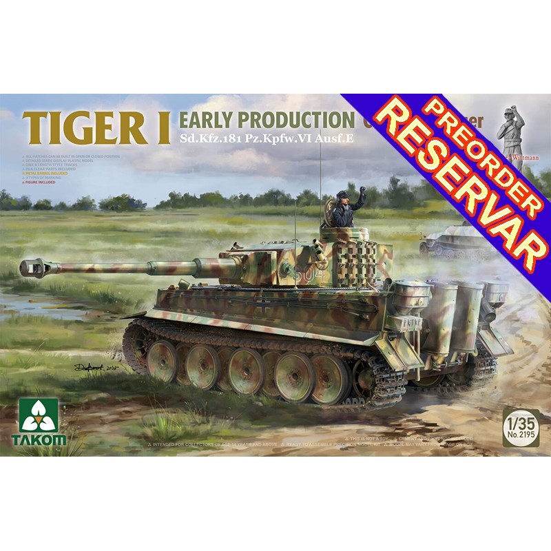 CARRO DE COMBATE SD.KFZ. 181 TIGER I E (Early) Mando -Escala 1/35- Takom 2195