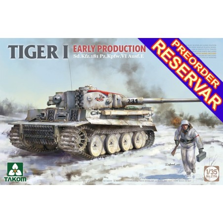 CARRO DE COMBATE SD.KFZ. 181 TIGER I E (Early) -Escala 1/35- Takom 2196