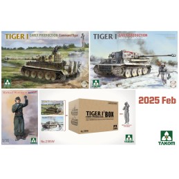 SET 2 x TIGER I (Early) -Escala 1/35- & M. Wittmann -Escala 1/16- Takom 2195W