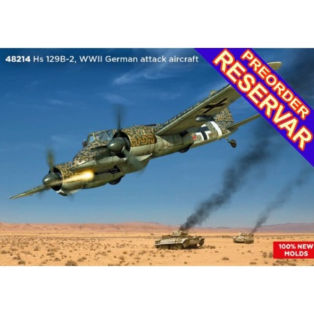 HENSCHEL Hs-129B-2 (AFRICA) -Escala 1/48- ICM 48214