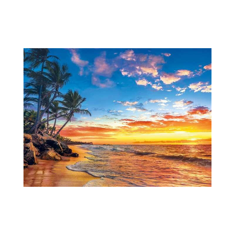 PUZZLE 500 pzs PARADISE BEACH  (490 x 360 mm) - Clementoni 35058