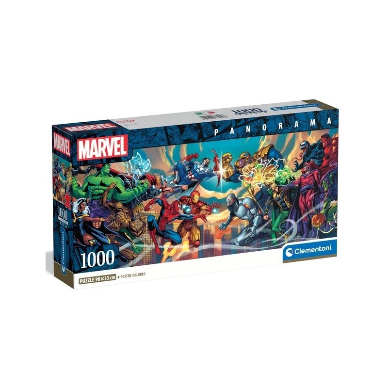 PUZZLE PANORAMA 1000 Pzas MARVEL (980 x 330 mm) - CLEMENTONI 37056