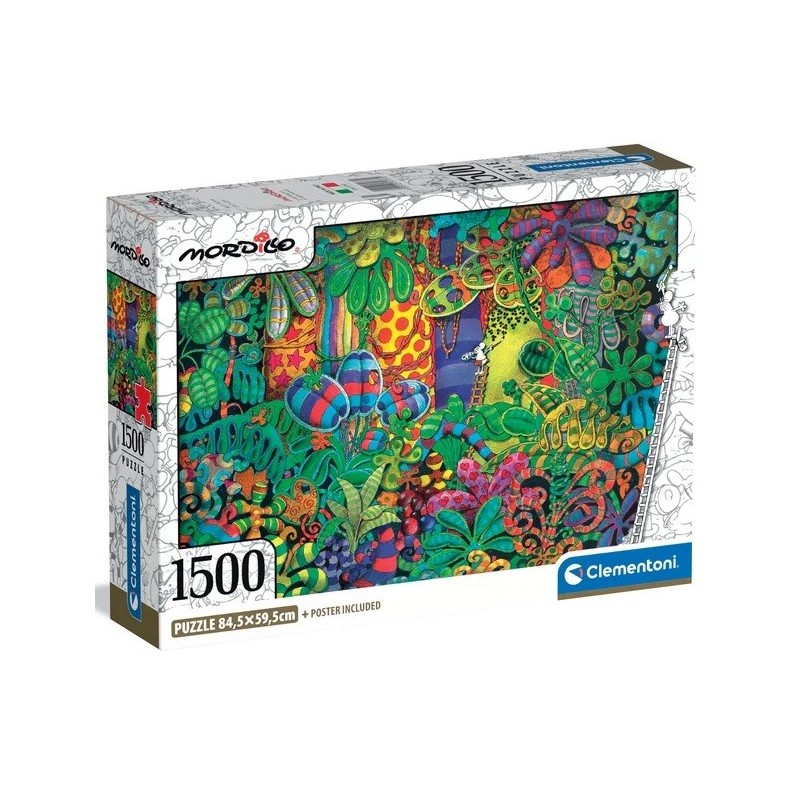 PUZZLE 1500 Pzas SELVA, MORDILLO (843 x 592 mm) - Clementoni 31737