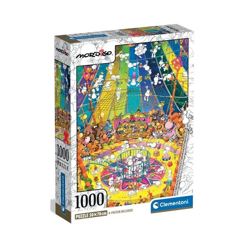 PUZZLE 1000 Pzas CIRCO, MORDILLO (500 x 700 mm) - CLEMENTONI 39964