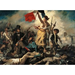 PUZZLE 1000 Pzas LA LIBERTAD GUIANDO AL PUEBLO, Eugene Delacroix (500 x 700 mm) - CLEMENTONI 37087