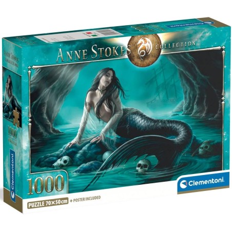 PUZZLE 1000 Pzas LAMENTO DE  SIRENA, ANNE STOKES (500 x 700 mm) - CLEMENTONI 37053