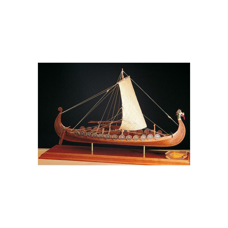 NAVE VIKINGA 1/50 Amati 140601, drakkar vikingo maqueta de madera