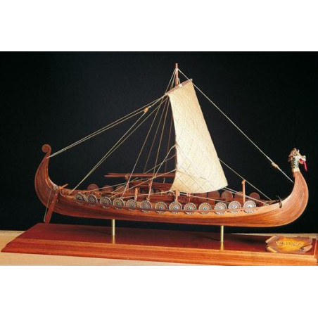 NAVE VIKINGA 1/50 Amati 140601, drakkar vikingo maqueta de madera