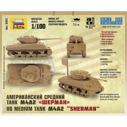 CARRO DE COMBATE M-4 A2 SHERMAN -Escala 1/100 - Zvezda 6263