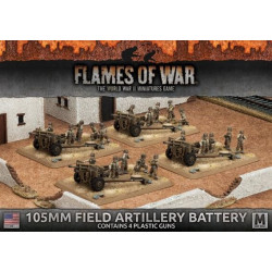 BATERIA CAÑONES 105MM FLAMES OF WAR UBX60 - ESCALA 1/100