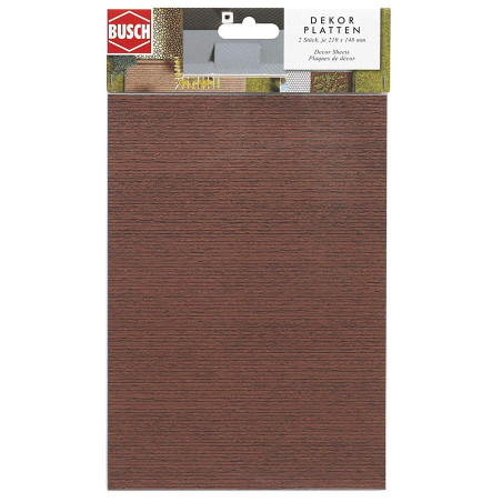 CARTULINA DECORACION COLOR MADERA ESCALA H0 210x148mm (2 unids) - BUSCH 7039