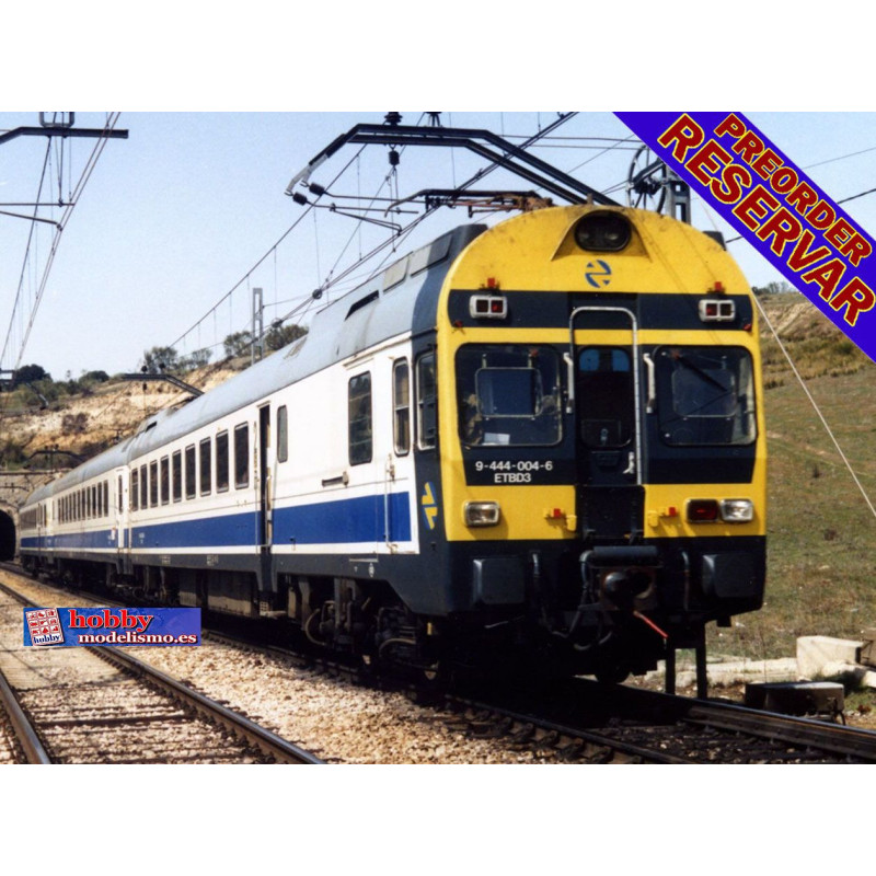 AUTOMOTOR RENFE 444 AZUL Y BLANCO - ESCALA N - EP.V - ARNOLD HN2618