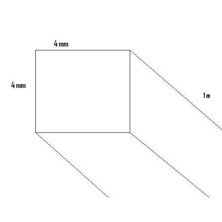 LISTON BALSA (4  x 4 x 1.000 mm)