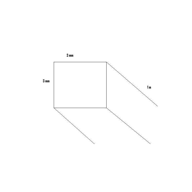 LISTON BALSA (3 x 3 x 1000 mm)