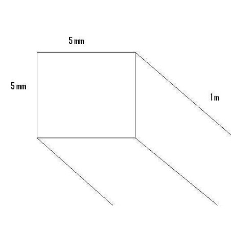 LISTON BALSA (5 x 5 x 1000 mm)