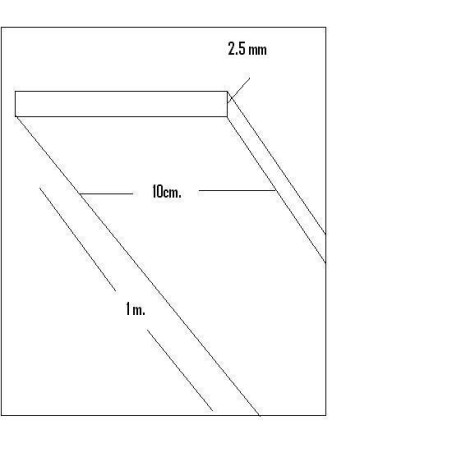 CHAPA BALSA (2,5 x 100 x 1.000mm)