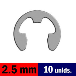 CIRCLIP TIPO E 2,5 mm (10 unidades)