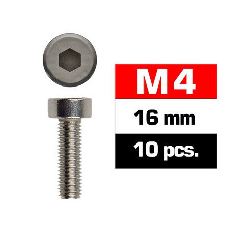 TORNILLO ACERO C/ALLEN (M4 x 16 mm) 10 unidades