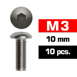 TORNILLO C/ SEMIESFERICA (M3 x 10 mm) 10 unidades