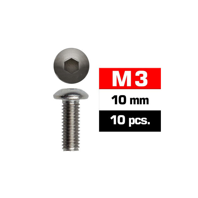 TORNILLO C/ SEMIESFERICA (M3 x 10 mm) 10 unidades