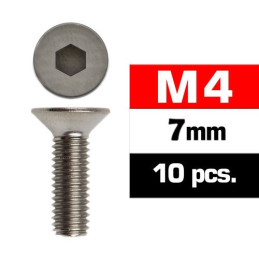 TORNILLO CABEZA AVELLANADA ALLEN (4 x 7 mm) 10 unidades