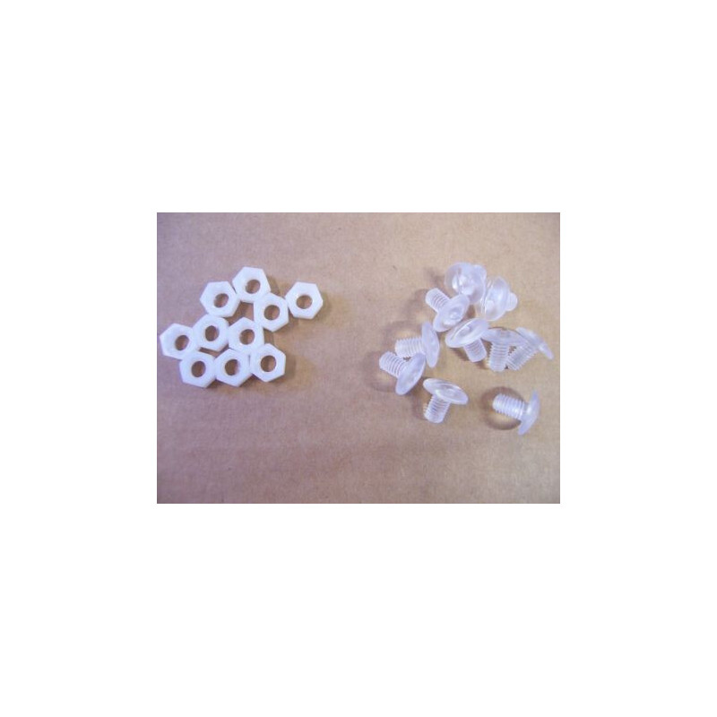 TORNILLOS Y TUERCAS NYLON ALERON 1/8 (10 unidades)