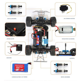 TRUCK ELECTRICO 1/18 VORTEX Y BATERIA LIPO 7,4V Y CARGADOR