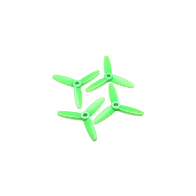 SET 4 HELICES TRIPALAS 4 x 4,5 (normal + invertida) VERDE - Gemfan 3934