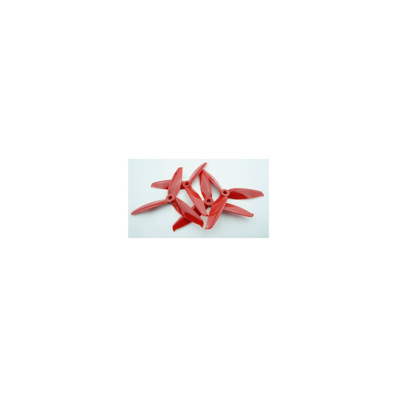 SET 4 HELICES TRIPALAS 5 x 3 (normal + invertida) ROJA - Gemfan 3782