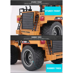 CAMION DUMPER RADIO CONTROL - ESCALA 1/18 - 6 CANALES - HUINA 1540