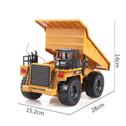 CAMION DUMPER RADIO CONTROL - ESCALA 1/18 - 6 CANALES - HUINA 1540