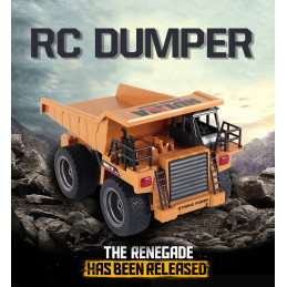 CAMION DUMPER RADIO CONTROL - ESCALA 1/18 - 6 CANALES - HUINA 1540